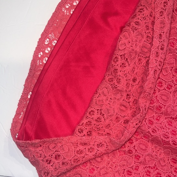 The Limited Dress Womens 2 Pink Sleeveless Floral Lace Fit Flare Knee Length - Picture 9 of 10